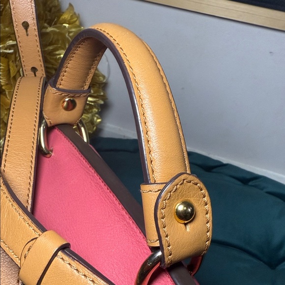 MCM Pink and Orange Satchel - Picture 11 of 15